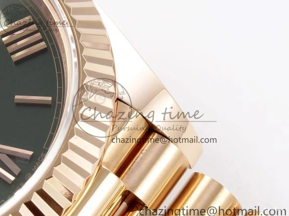 MiroTime 1228 Day Date 40 RG 228235 ARF 1:1 Best Edition Green Roman Dial on President Bracelet VR WrinkleFree 1509